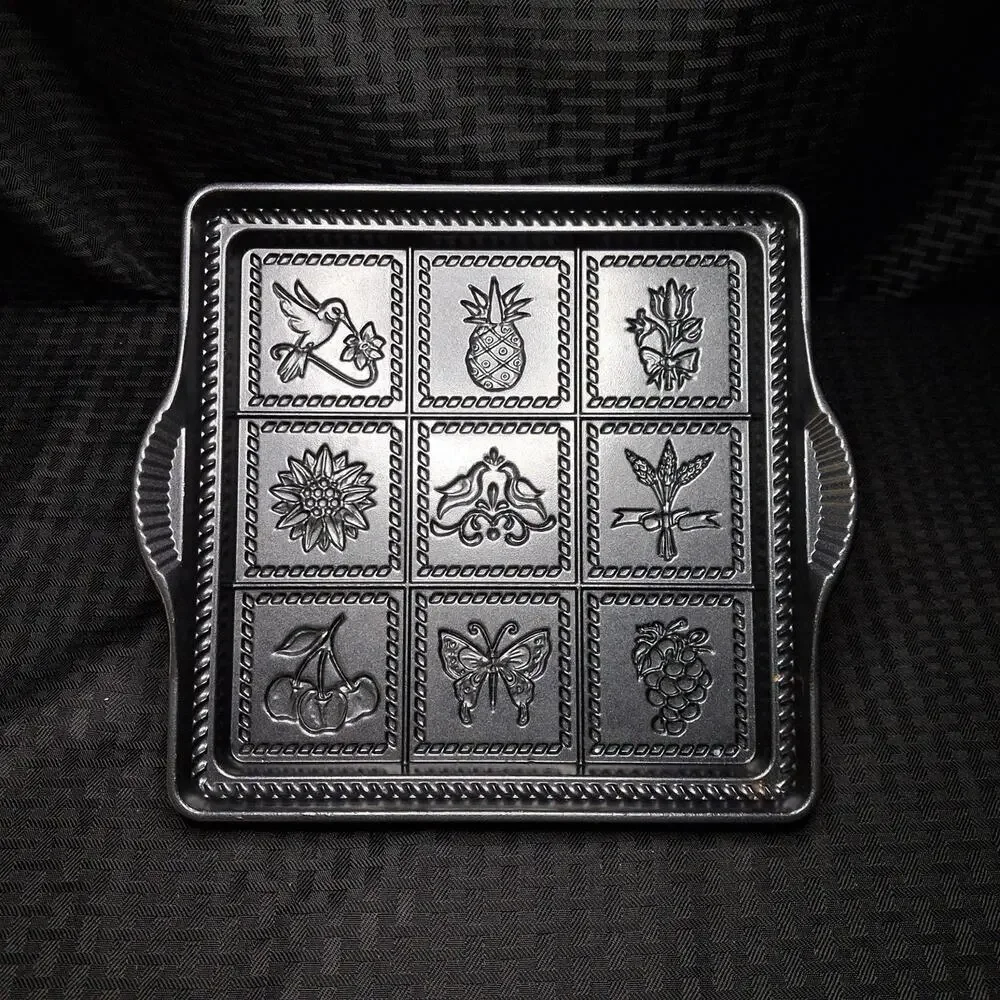 NORDIC WARE Shortbread Cast Pan 9x9 Fruit Flower Hummingbird Butterfly USA MADE